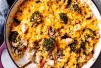 One-Pan Chicken and Broccoli Bake with Cheesy Crust