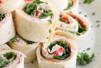 Italian Deli Pinwheels with Salami, Provolone & Roasted Peppers