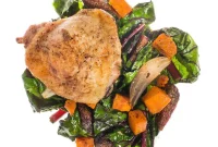 Roasted Winter-Spiced Chicken with Sweet Potatoes, Chard & Figs (Gluten-Free)