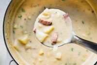 Creamy Loaded Potato Soup Recipe with Bacon and Cheddar