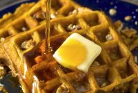 Pumpkin Spice Waffles with Maple Syrup Recipe