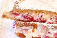 Cherry Cheesecake-Stuffed French Toast with Cherry Compote