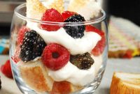 Toasted Angel Food Cake Parfaits with Fresh Berries and Yogurt