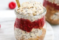 Gluten-Free Vegan PB&J Overnight Oats Recipe for Meal Prep