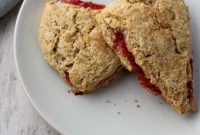 Strawberry Rhubarb Barley Scones Recipe for Tender Flaky Bakes