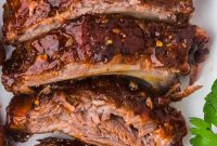 Oven-Baked Ribs with Sticky Barbecue Glaze