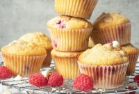 White Chocolate Raspberry Muffins with Fresh Berries