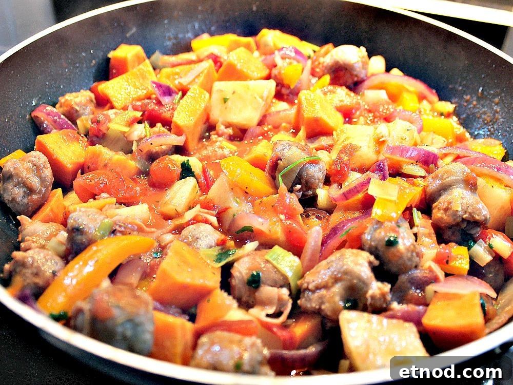 One-Pan Sausage and Roasted Sweet Potato Dinner 8 Final Sausage and Sweet Potato Dinner