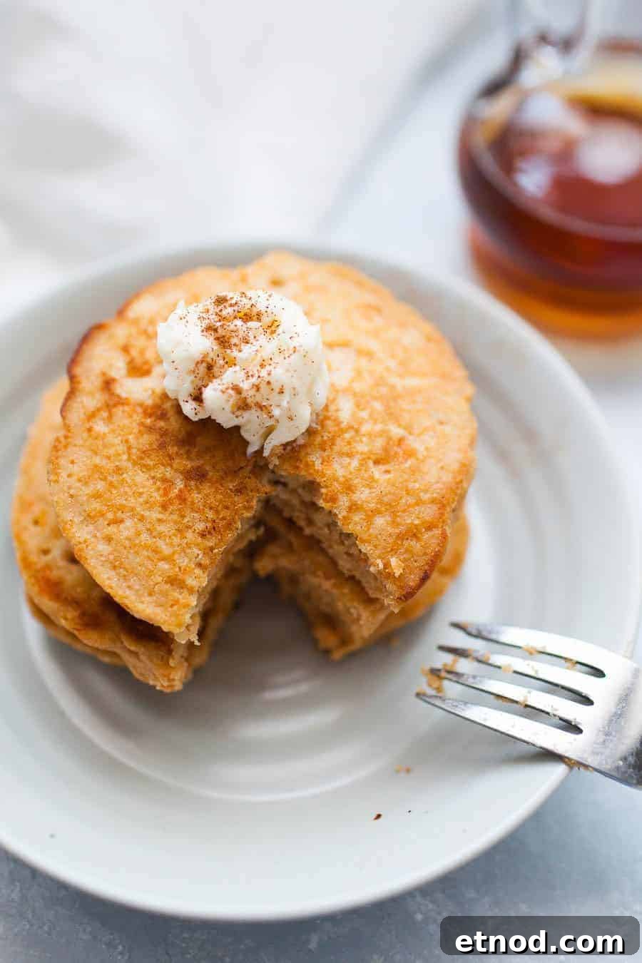If you love breakfast, you'll love these sweet potato pancakes with whipped maple butter! They're the perfect switch from regular pancakes and have a great sweet potato flavor. Whether or not it's the fall season, these sweet potato pancakes are definitely a must!?