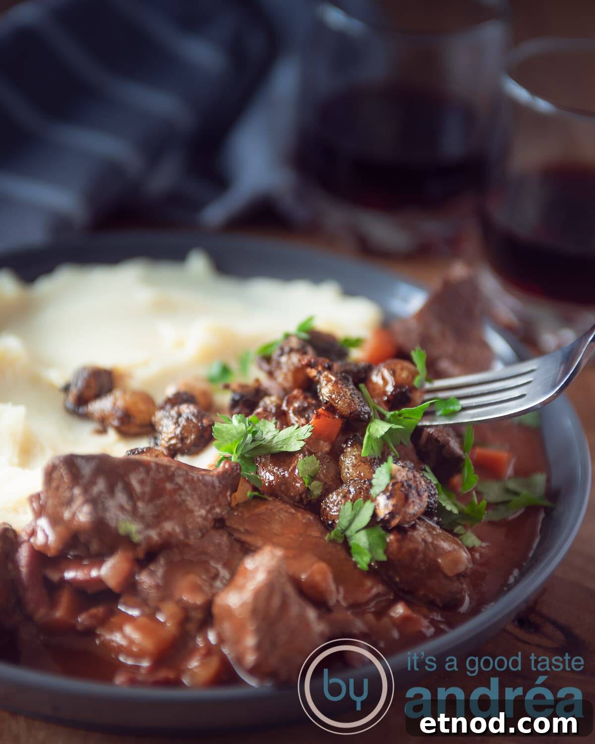 Slow Cooker Beef Bourguignon Without Mushrooms: Tender, Rich Stew 5 boeuf bourguignon