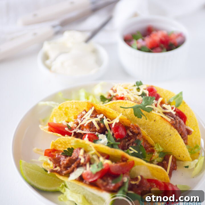 taco met gehakt en salsa