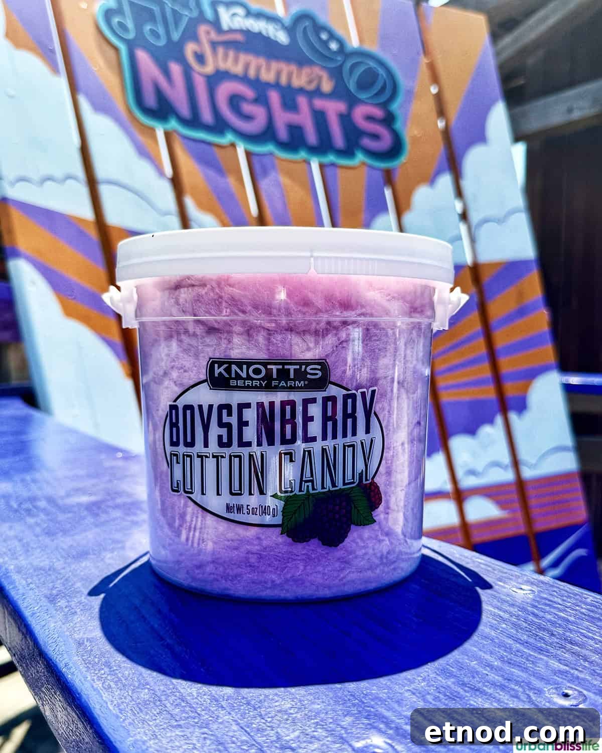 Knott's Berry Farm Boysenberry Food Trail: Must-Try Treats Guide 6 boysenberry cotton candy.