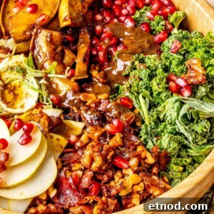 Candied Bacon Walnut Shaved Brussels Sprout Salad with Roasted Shallot Vinaigrette - Olivia Adriance
