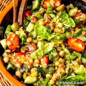 Cucumber Chickpea Greek Salad - Olivia Adriance