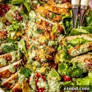 Chicken Bacon Green Goddess Ranch Salad - Olivia Adriance