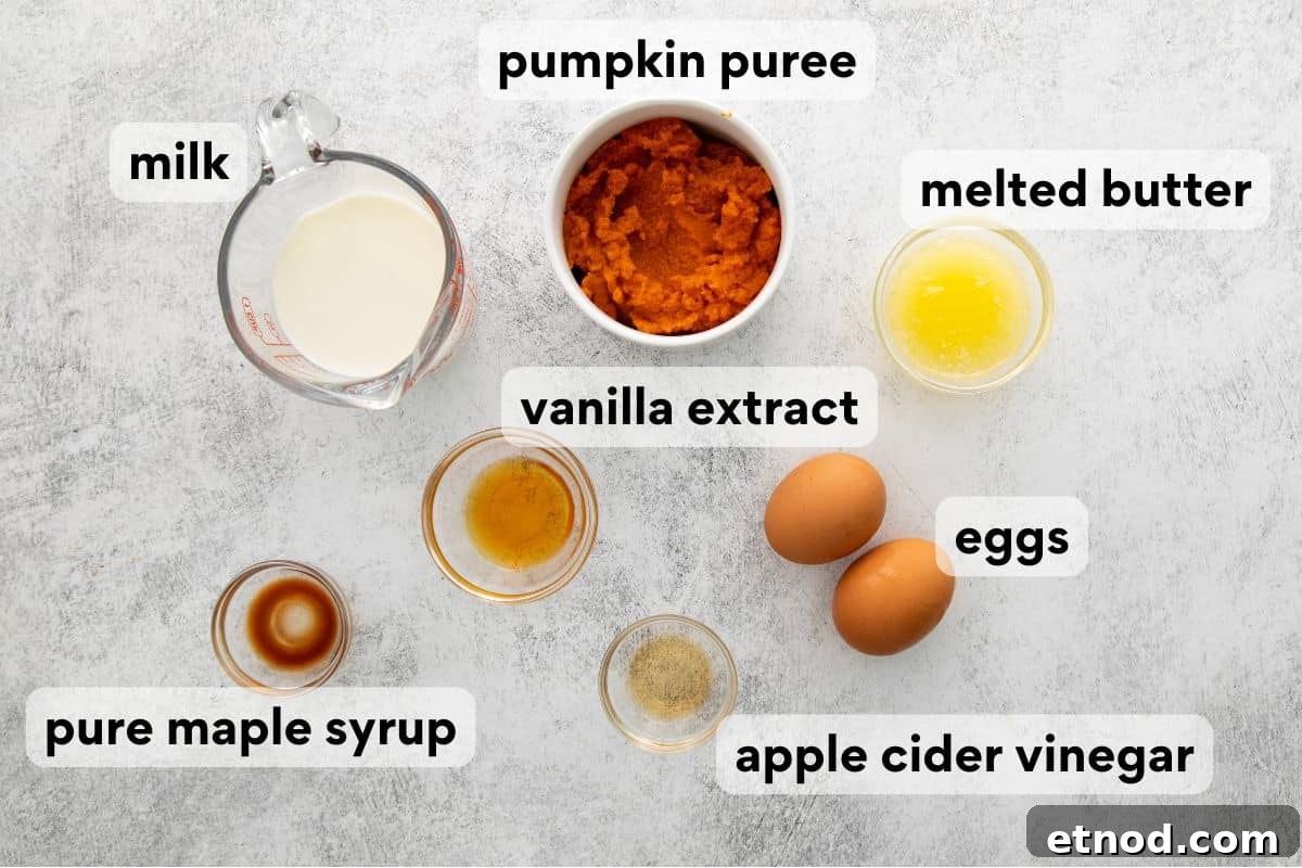 wet ingredients measured and labeled.