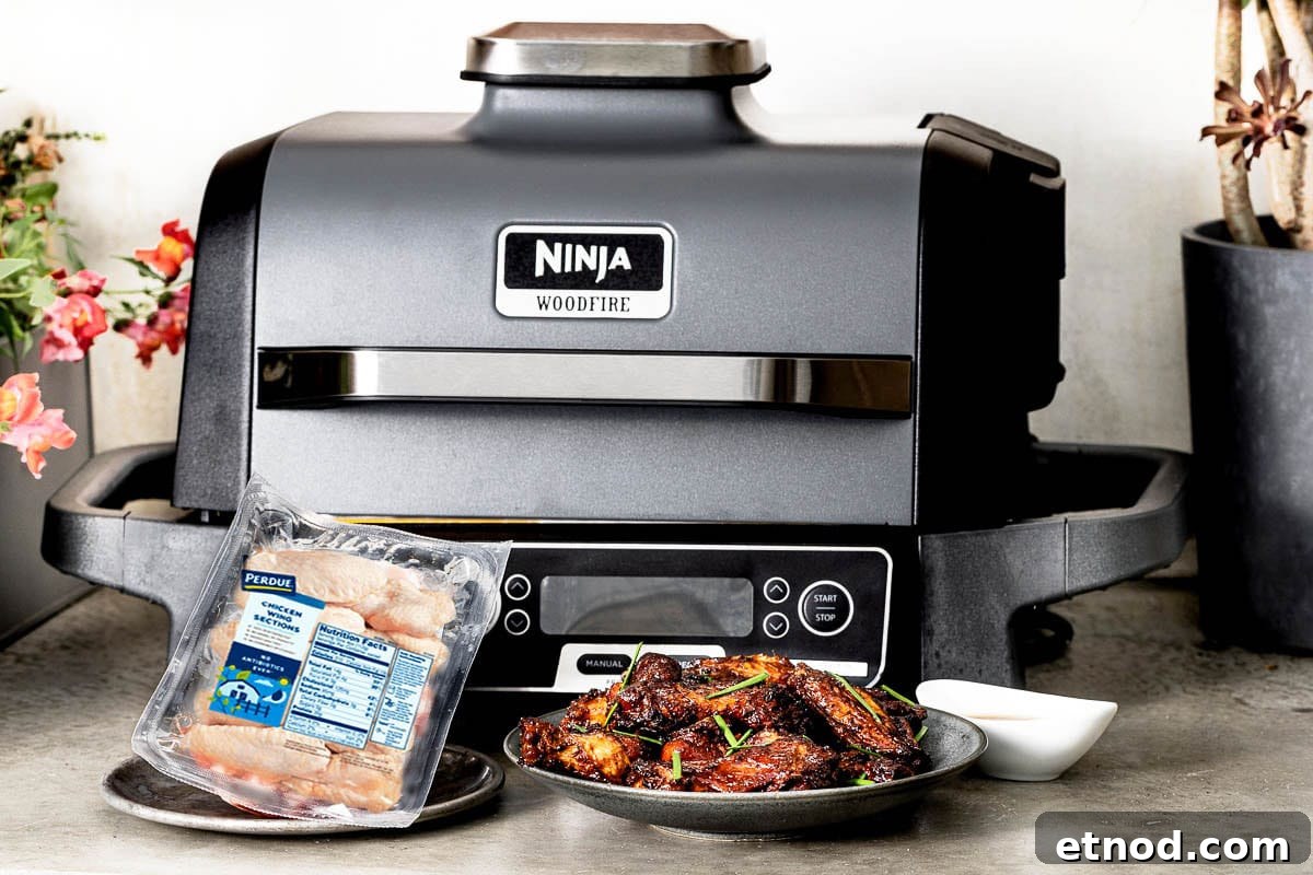 Smoky Maple Bourbon Chicken Wings Recipe for Crowd-Pleasing Flavor 2 ninja woodfire grill with chicken wings updated