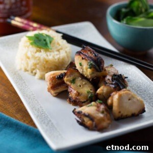 Big Green Egg Thai Green Curry Chicken Skewers