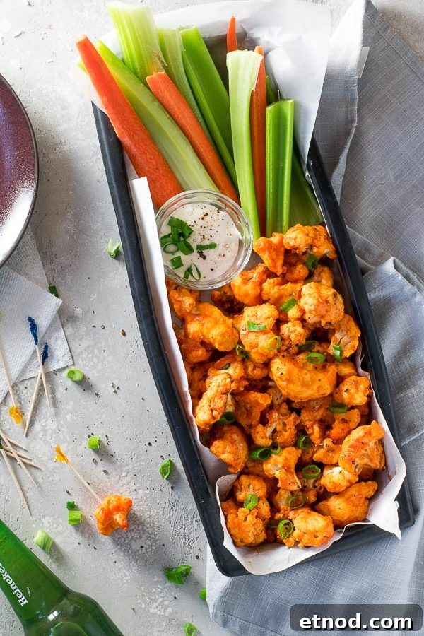 air fryer buffalo cauliflower