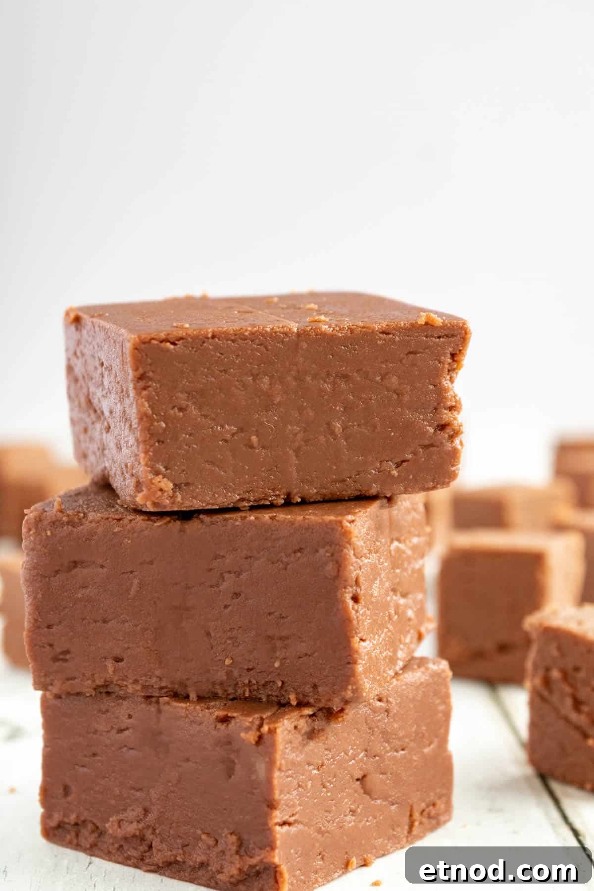 Whimsical Fantasy Fudge Recipe for Magical Flavor 8 Set fudge cut into squares.
