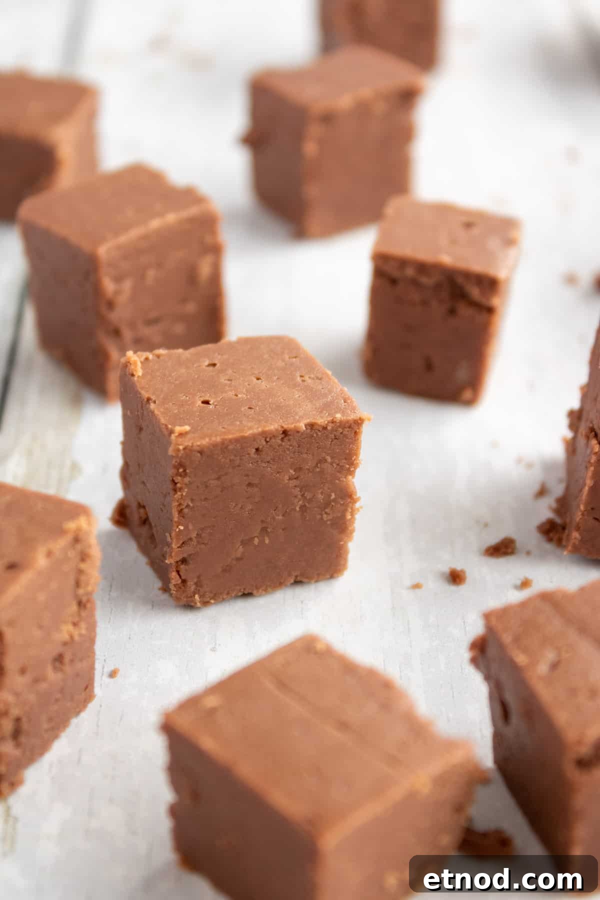 Whimsical Fantasy Fudge Recipe for Magical Flavor 9 Cut squares of fantasy fudge.