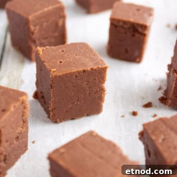 Fantasy Fudge cut into squares.
