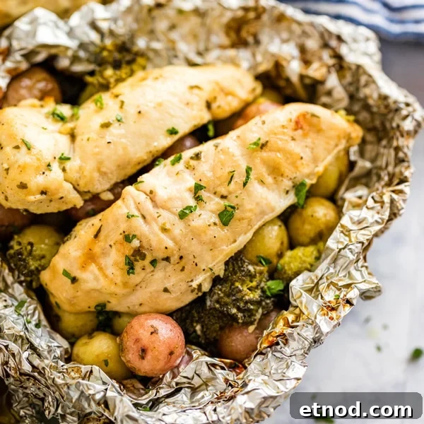 Ranch Chicken Foil Packets make a quick and easy dump dinner in a delicious little package.