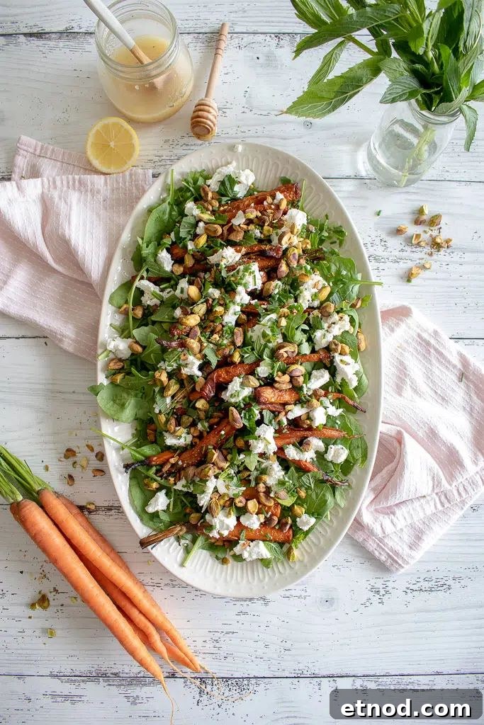 31 Delicious Side Dishes for Ham That Complete Any Dinner 25 Roasted Carrot and Goats Cheese Salad