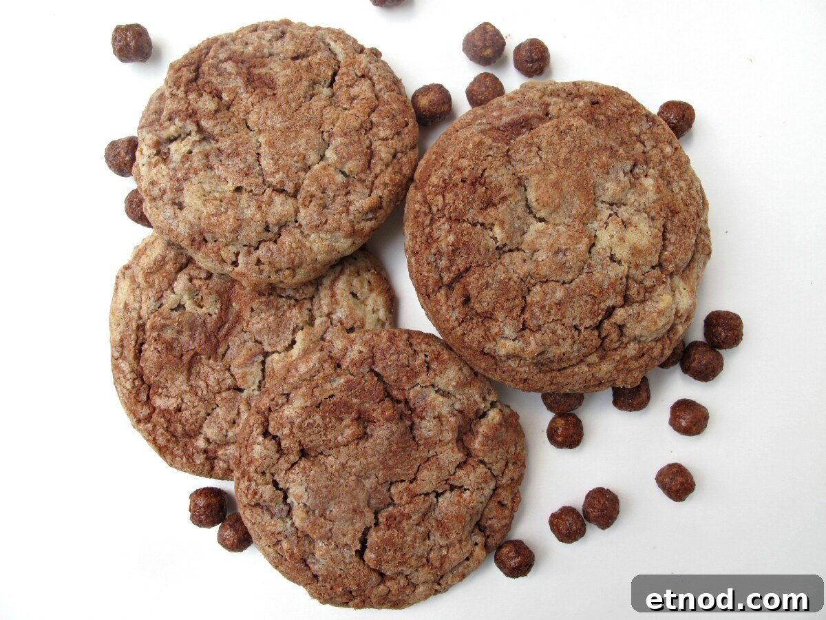 Special Order Cereal Cookies- Captain Crunch? Frosted Flakes? Cocoa Puffs? Customize these cookies with your favorite breakfast cereal! | The Monday Box Chocolate Cereal Cookies.