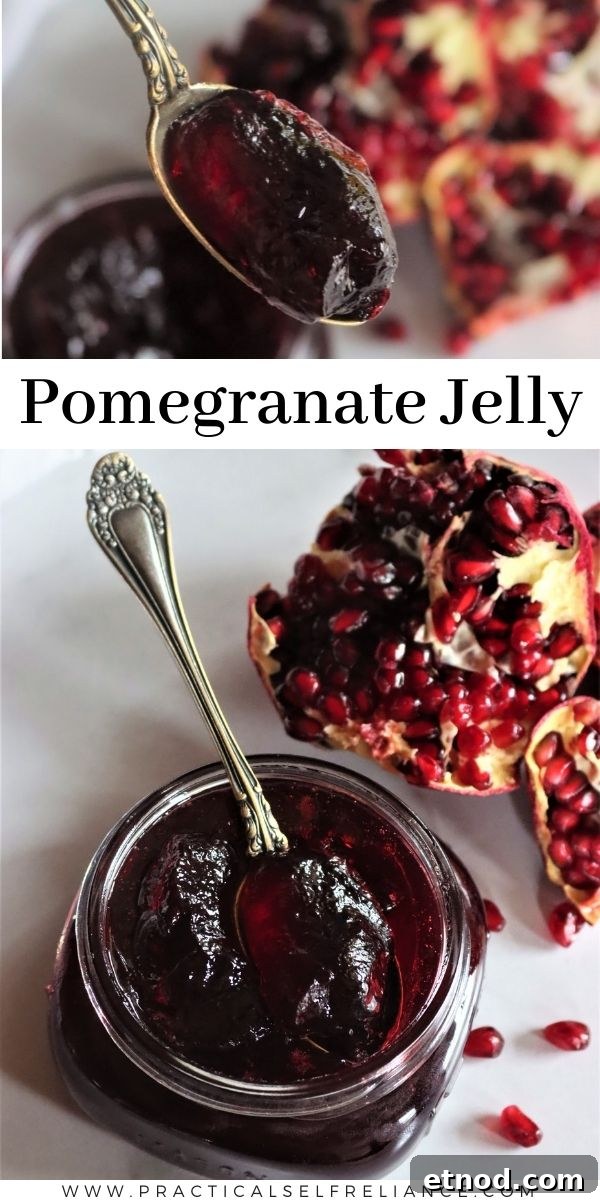 Homemade Pomegranate Jelly Recipe: Bright Flavor in Jars 9 Homemade pomegranate jelly recipe pin image