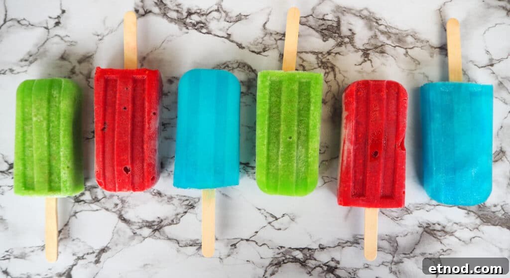 PJ Masks-Inspired Popsicle Recipes Kids Will Love 15 PJ Masks popsicles in a row
