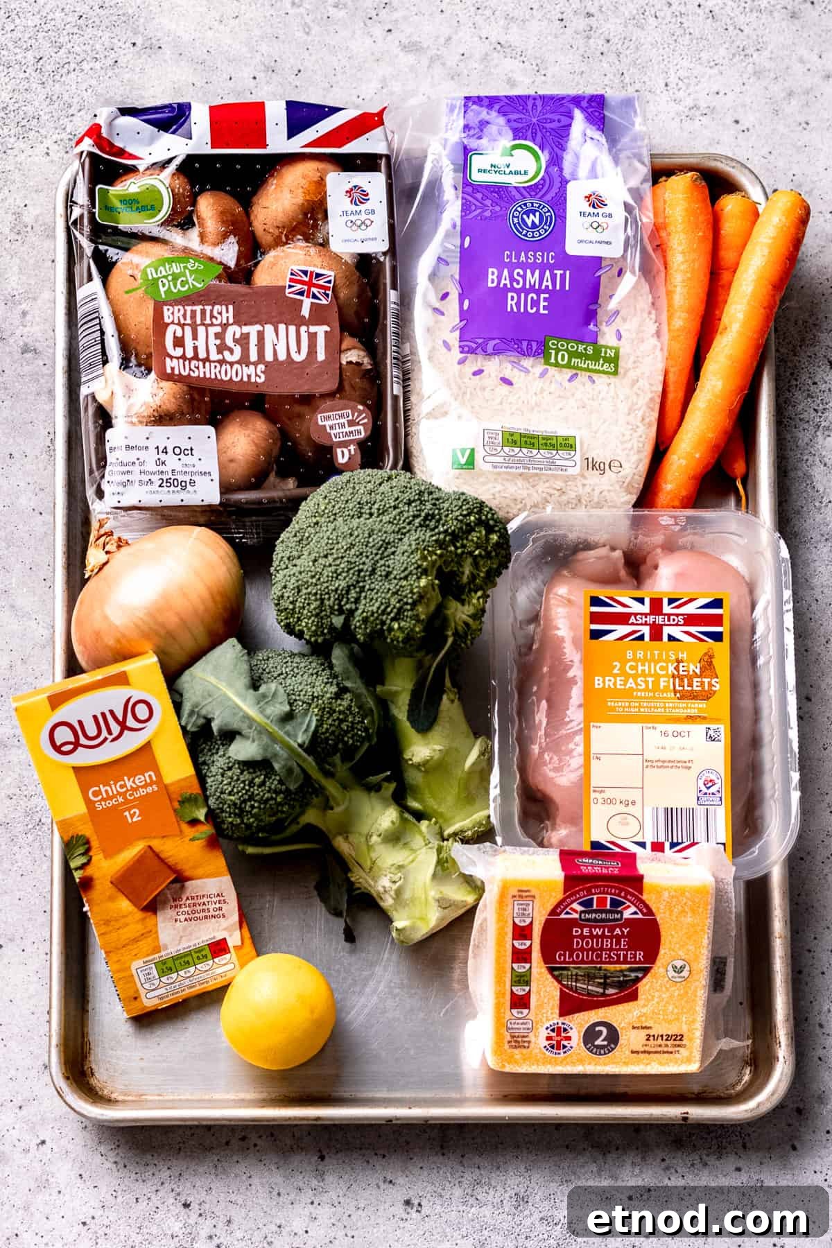 Ingredients for broccoli bake casserole.