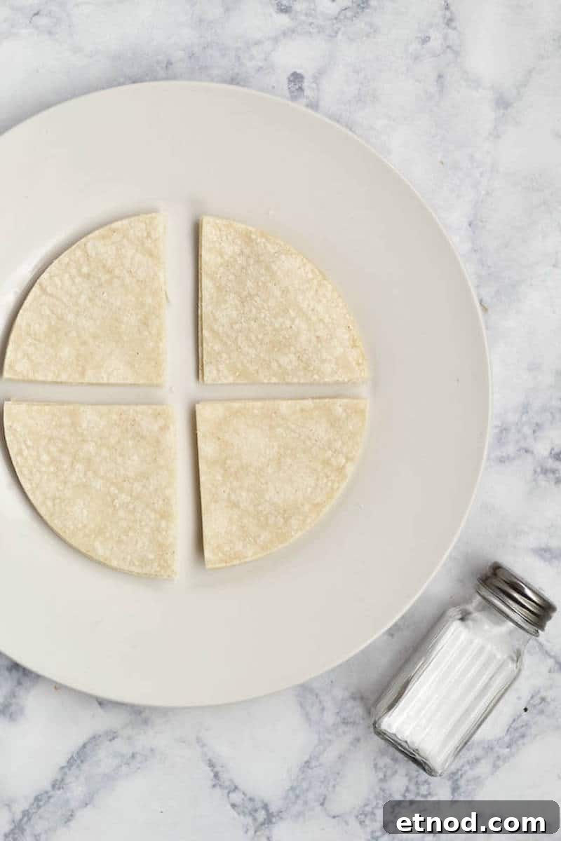 Easy Homemade Tortilla Chips Corn Tortillas Cut