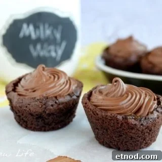 Milky Way Brownie Cups