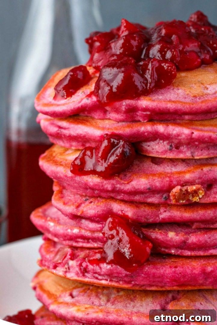 Cranberry Sauce Pancakes: Quick Recipe for Leftover Cranberries 5 clean out your fridge with these leftover cranberry sauce pancakes! Super fun, and they can be made using homemade or store-bought batter :)