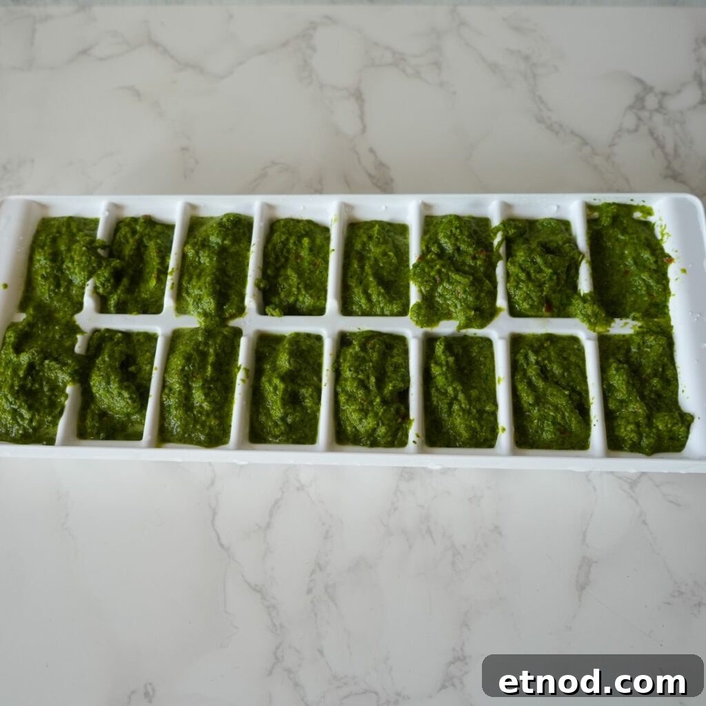 Authentic Puerto Rican Sofrito Recipe for Flavorful Dishes 6 Puerto Rican Sofrito portioned out into an ice tray.