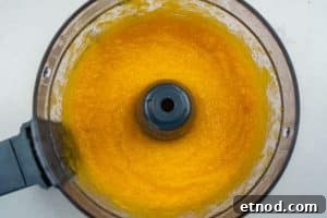 Pureeing the pumpkin