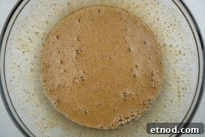 Whisking the eggs & brown sugar