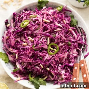 Whole30 Zesty Purple Cabbage Slaw Paleo Primal Gourmet Easy Recipe