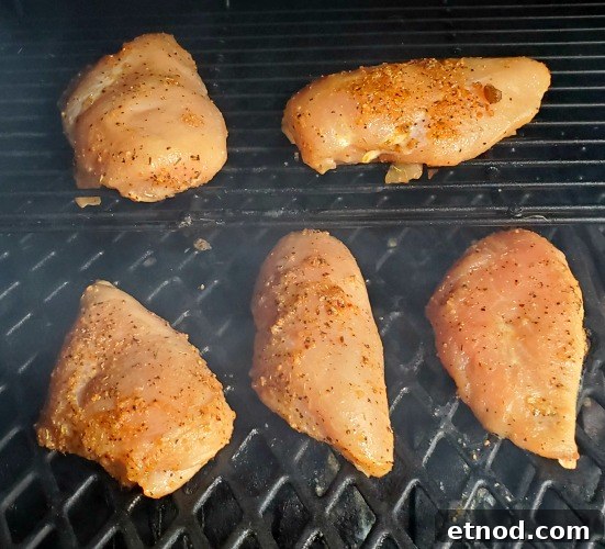 Juicy Smoked Chicken Breast Recipe for Flavorful Weeknight Meals 3 Boneless skinless chicken breasts on pit boss pellet grill