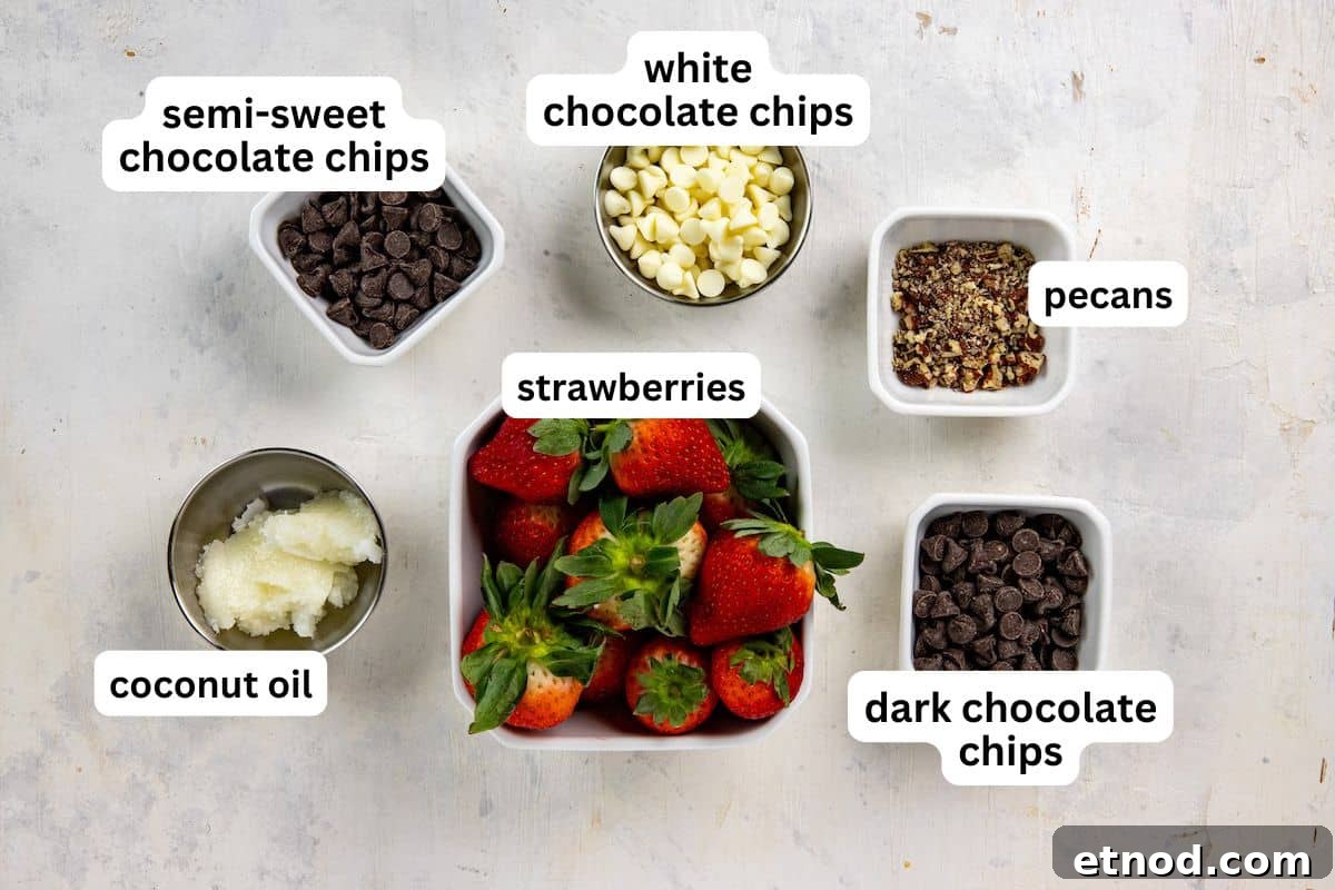 All ingredients measured out in individual containers.