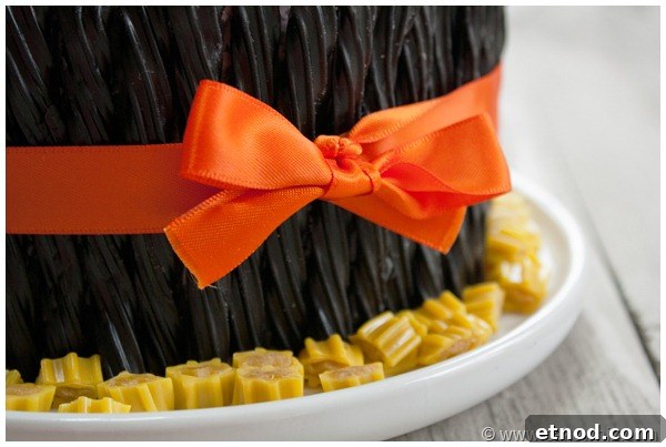 Closeup Shot of Bow Decoration on Cake