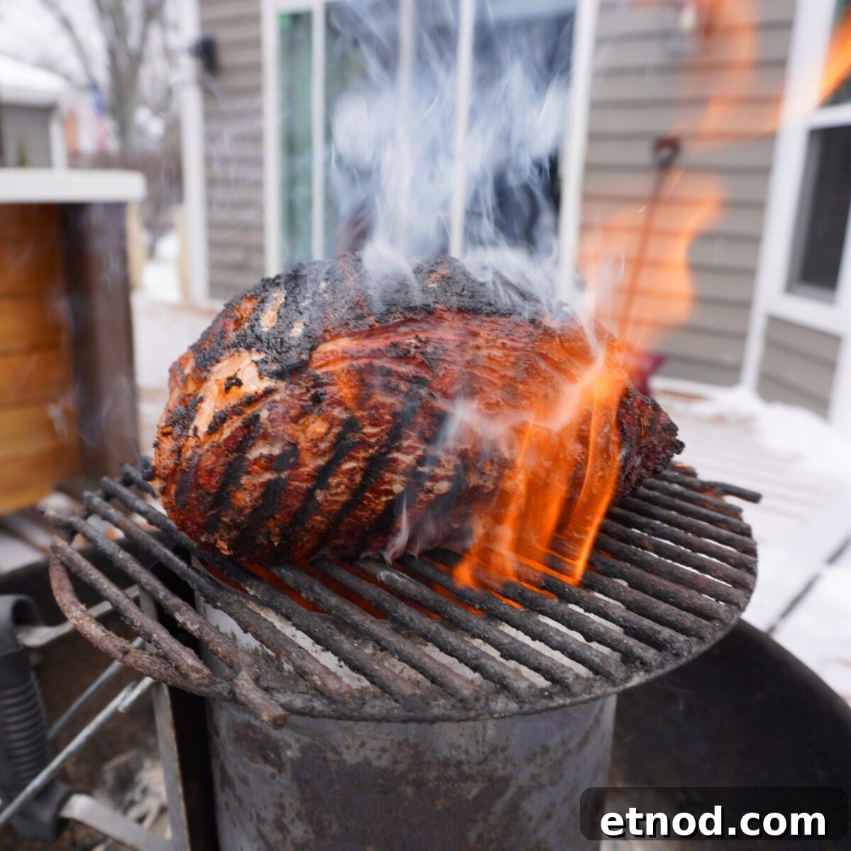 Juicy Grilled Prime Rib Sliders Recipe for Game Day 8 reverse seared prime rib on a chimney.