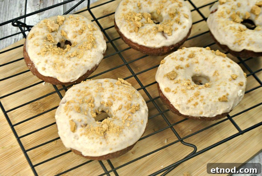 Donuts on a rack