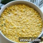 Cheesy Jalapeno Creamed Corn in bowl.