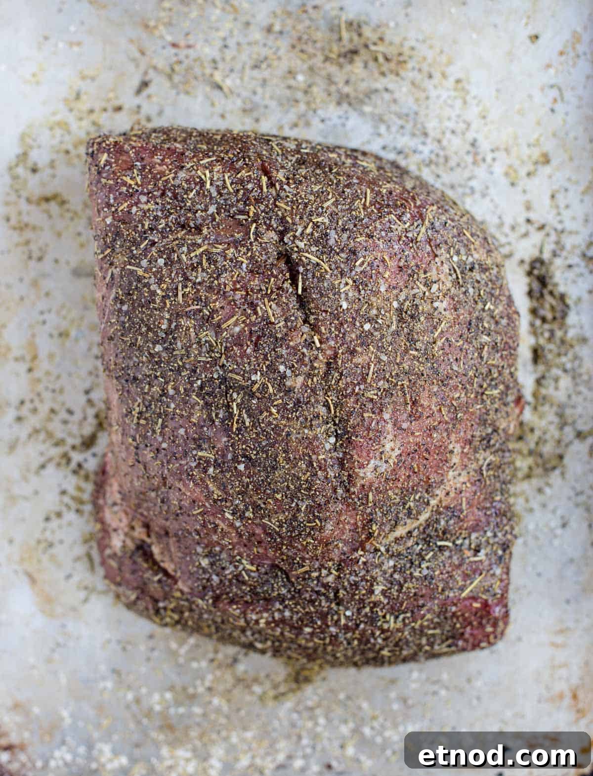 Smoked Herb-Crusted Roast Beef Recipe 4 Seasoned top sirloin roast