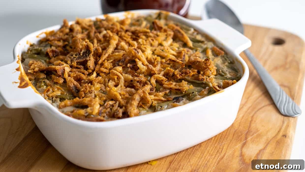31 Forgotten Grandma Potluck Recipes Worth Bringing Back 29 Classic Campbell's Green Bean casserole topped with fried onions.
