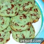 Mint Chocolate Chip Cookies Recipe: Soft, Chewy Cookies with Fresh Mint 2 Small image of cookies