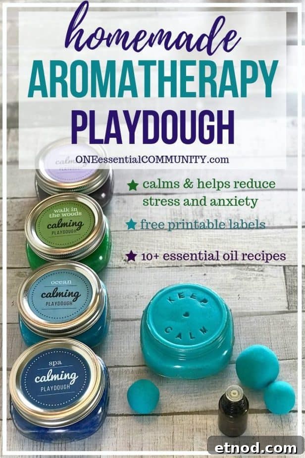 Calming Aromatherapy Playdough to Reduce Stress and Anxiety 2 homemade aromatherapy playdough