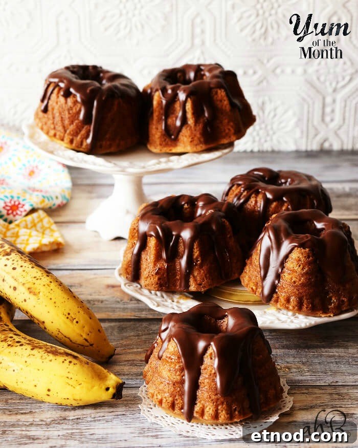 Mini Banana Bundt Cake Recipe: Moist Individual Banana Cakes 2 Mini Banana Bundt Cakes